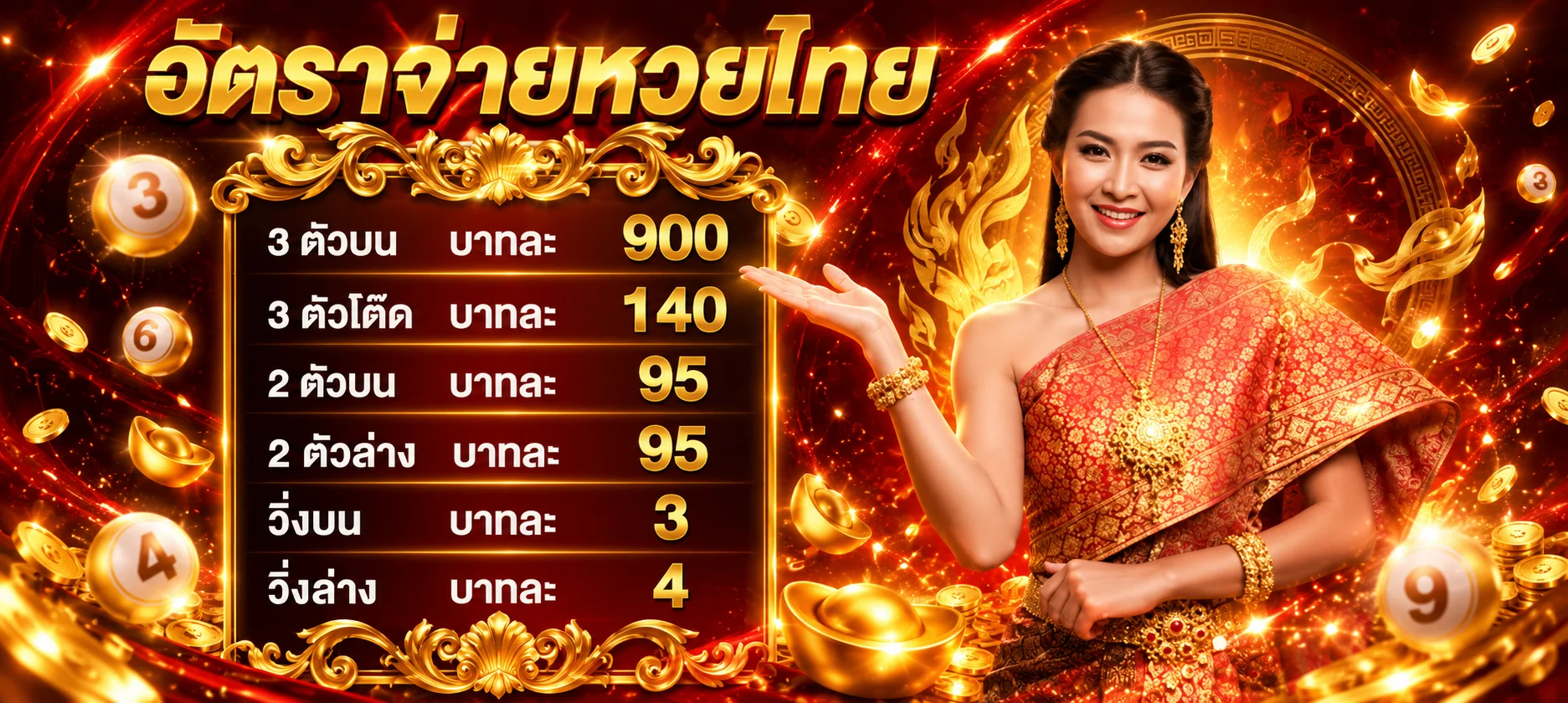 หวยออนไลน์ KINGTOPPRO จ่ายสูงบาทละ 900 ครบทุกประเภท